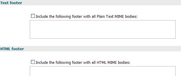 Message Footers
