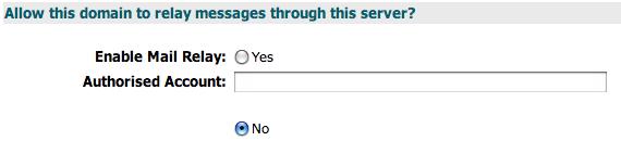 Enabling Mail Relay